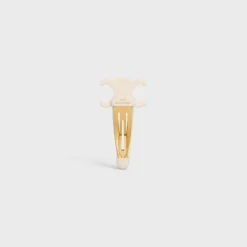 Celine Large Snap Hair Clip in Acetate and Steel