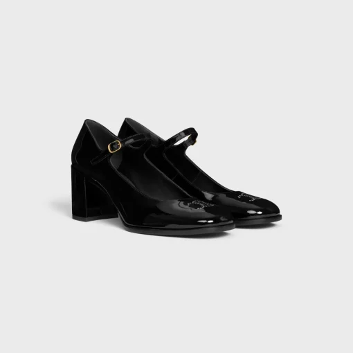 CELINE LILY PERFORATED TRIOMPHE BABIES in PATENT CALFSKIN