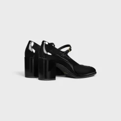 CELINE LILY PERFORATED TRIOMPHE BABIES in PATENT CALFSKIN