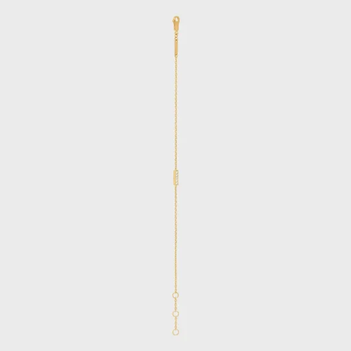 Celine Line Bracelet in Yellow Gold and Diamonds