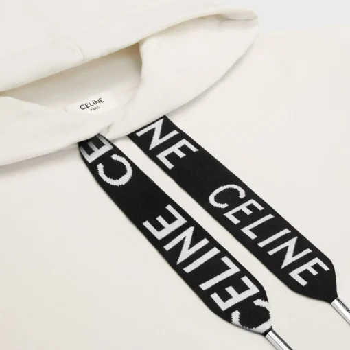 celine loose hoodie IN COTTON FLEECE
