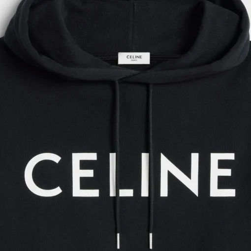 CELINE LOOSE HOODIE IN COTTON FLEECE