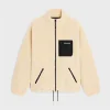 celine loose jacket in jersey fleece