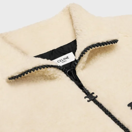 celine loose jacket in jersey fleece