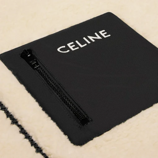 celine loose jacket in jersey fleece