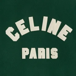 celine loose teddy jacket in textured wool