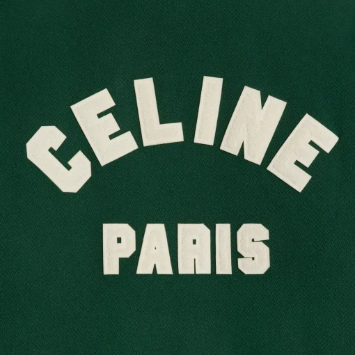 celine loose teddy jacket in textured wool