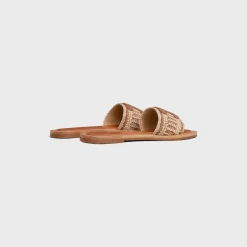 CELINE LYMPIA MULE in RAFFIA