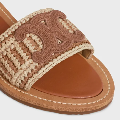 CELINE LYMPIA MULE in RAFFIA