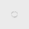 Celine Monochroms Strass Ring in Brass with Rhodium Finish and Crystals