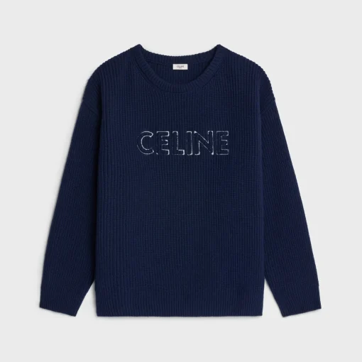 celine oversized crew neck sweater in wool