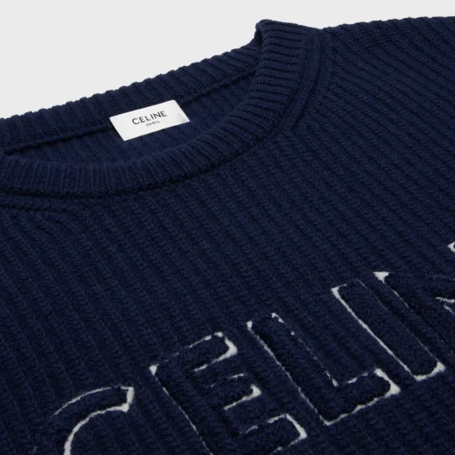celine oversized crew neck sweater in wool