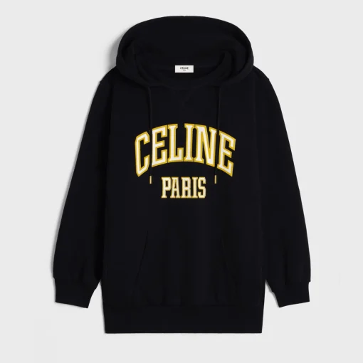 celine oversized hoodie in cotton fleece