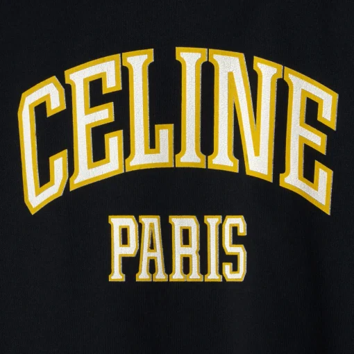 celine oversized hoodie in cotton fleece