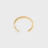 Celine Paris Double Thin Cuff in Brass with Gold Finish