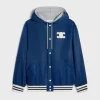 celine paris hooded teddy jacket in nylon
