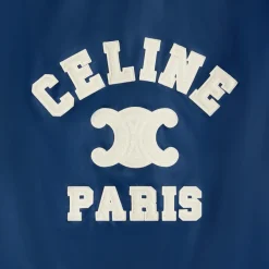 celine paris hooded teddy jacket in nylon