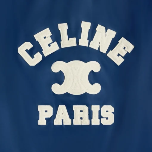celine paris hooded teddy jacket in nylon
