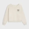 celine paris loose sweatshirt in cotton fleece