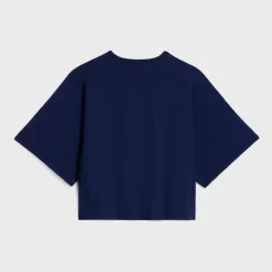 celine paris loose sweatshirt in cotton fleece