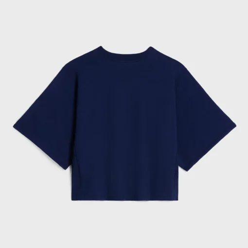 celine paris loose sweatshirt in cotton fleece