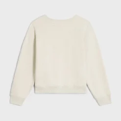 celine paris loose sweatshirt in cotton fleece