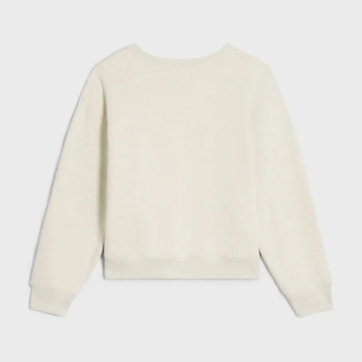 celine paris loose sweatshirt in cotton fleece