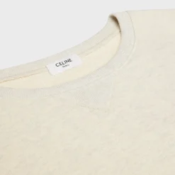 celine paris loose sweatshirt in cotton fleece
