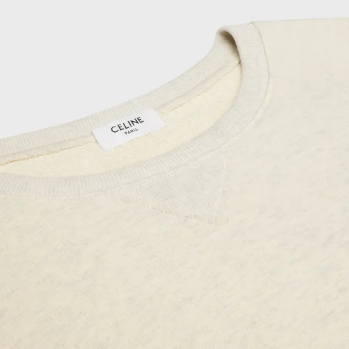 celine paris loose sweatshirt in cotton fleece