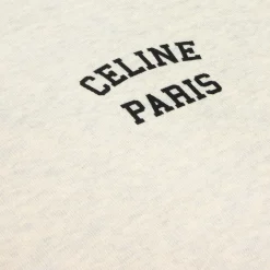 celine paris loose sweatshirt in cotton fleece