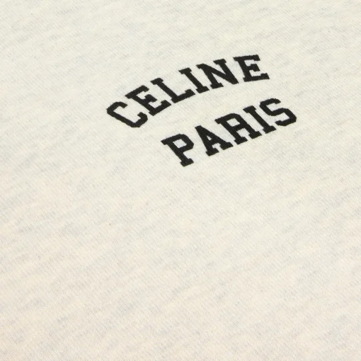 celine paris loose sweatshirt in cotton fleece