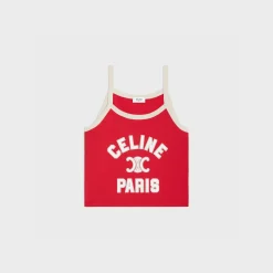 celine paris tank top in cotton jersey