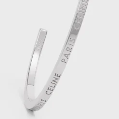 Celine Paris Thin Cuff in Brass with Rhodium Finish