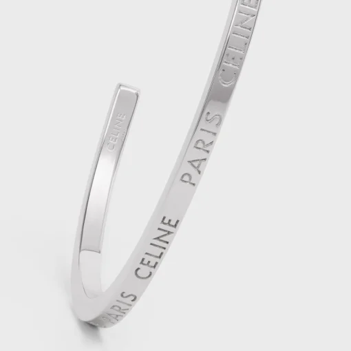 Celine Paris Thin Cuff in Brass with Rhodium Finish