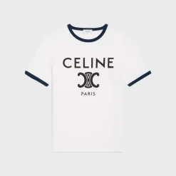 celine paris t-shirt in cotton jersey