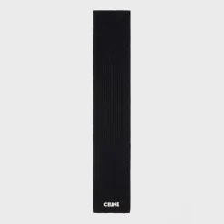 CELINE SCARF IN RIBBED WOOL