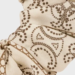 Celine Scrunchy Blason in Silk and Brass with Gold finish