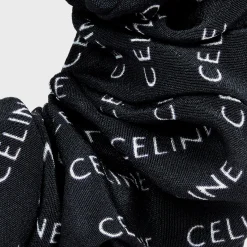Celine Scrunchy Rayure in Silk and Brass with Gold finish