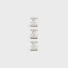 Celine Set of 3 Mini Hair Claws in Brass with Rhodium Finish and Steel