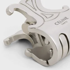 Celine Set of 3 Mini Hair Claws in Brass with Rhodium Finish and Steel