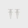 Celine Set of 2 Snap Hair Clip in Brass with Rhodium Finish and Steel