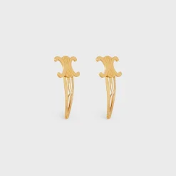Celine Set of 2 Snap Hair Clips in Brass with Gold Finish and Steel