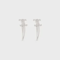 Celine Set of 2 Snap Hair Clip in Brass with Rhodium Finish and Steel