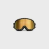CELINE Ski Mask in Plastic with Metal Studs & Mirror Lenses