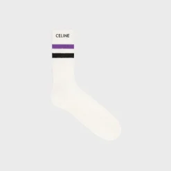celine socks in striped cotton