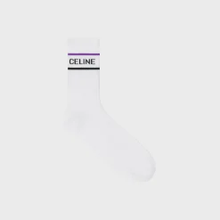 CELINE SOCKS IN STRIPED COTTON