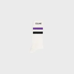 celine socks in striped cotton
