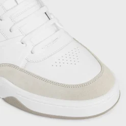 CELINE TRAINER CT-07 LOW LACE-UP SNEAKER in CALFSKIN AND SUEDE CALFSKIN