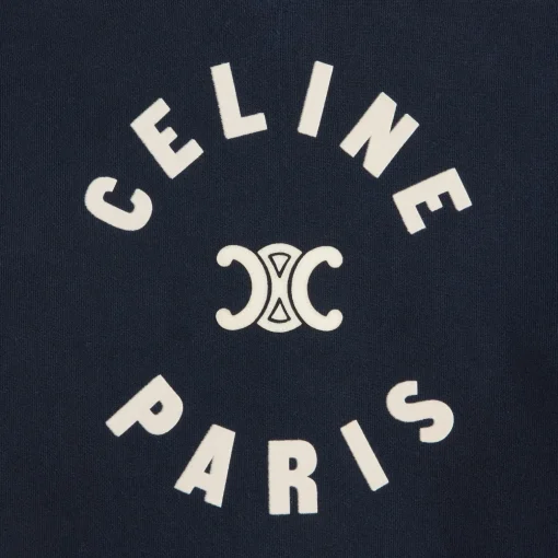 Celine Triomphe hoodie in cotton fleece