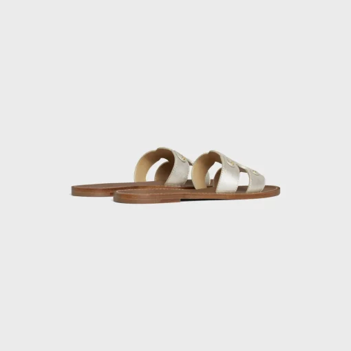 CELINE TRIOMPHE MULE in Metalized Calfskin